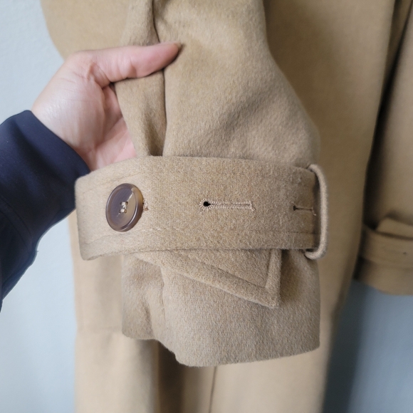 NWT Topshop Button Front Belted Longline Trench Coat Size XSmall (0-2) In Camel - Picture 10 of 16